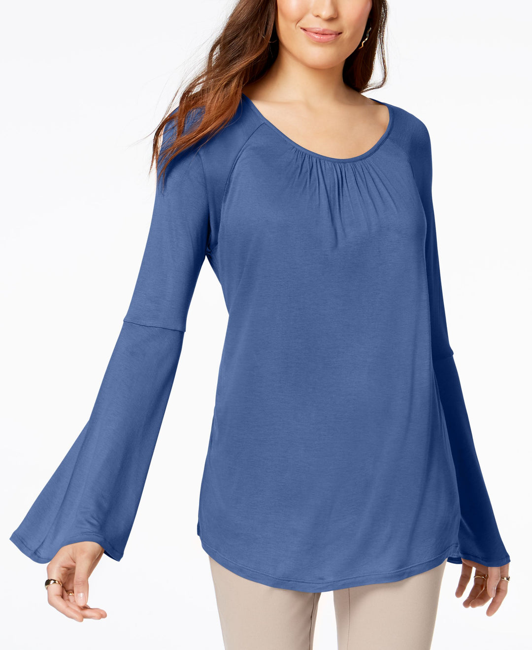 Lantern-Sleeve Top