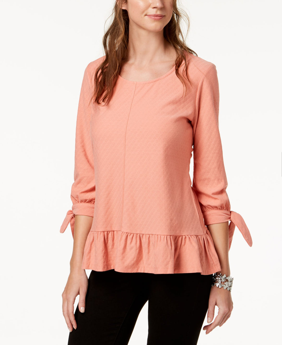 Style & Co Petite Jacquard Top