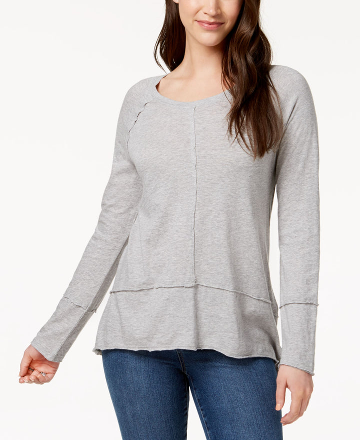Style & Co Cotton High Low Top