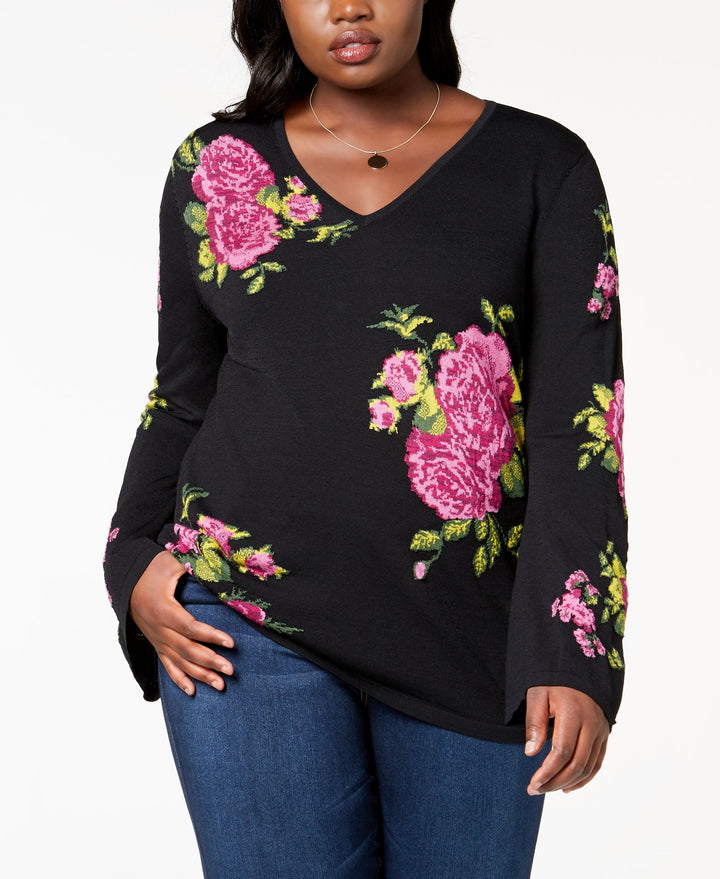 Plus Size Jacquard Sweater