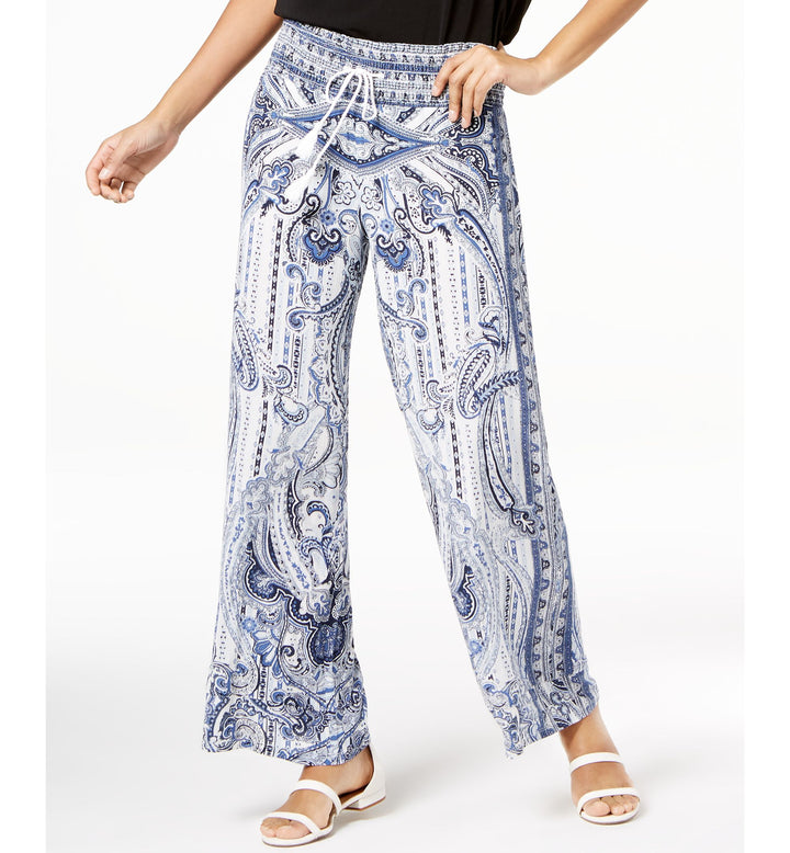 Printed Wide Leg Pants