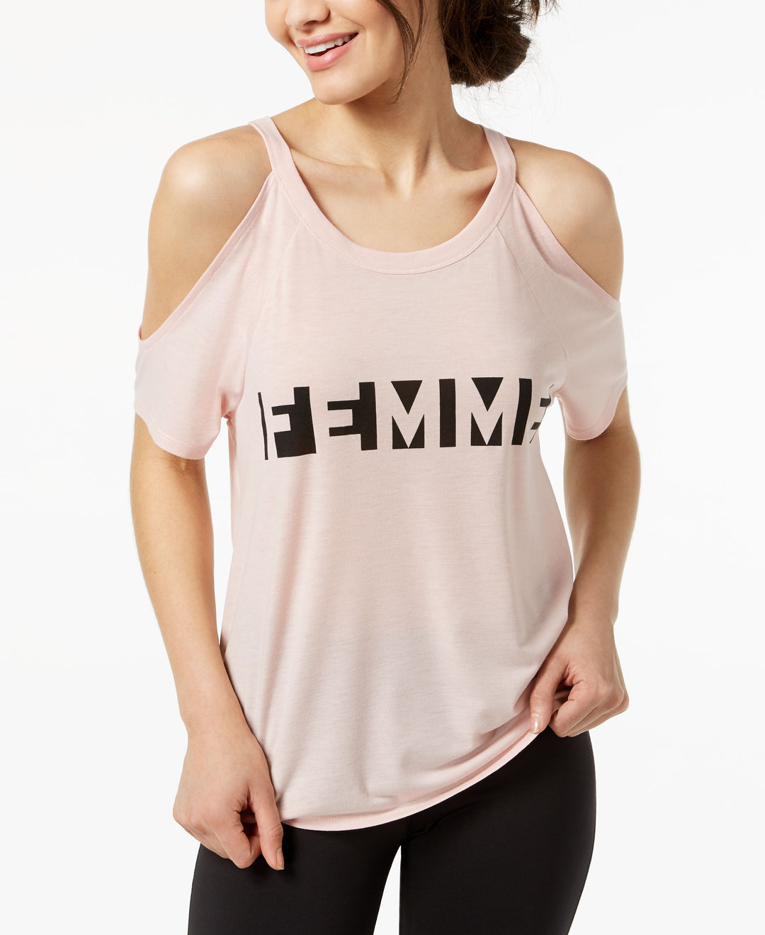 Active Juniors' Cold-Shoulder T-Shirt