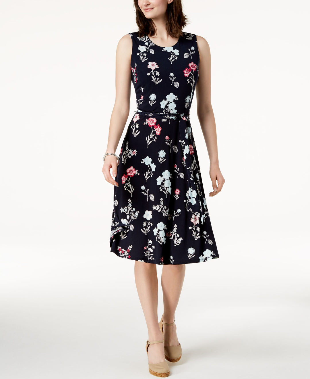 Charter Club Printed Fit Flare Dress