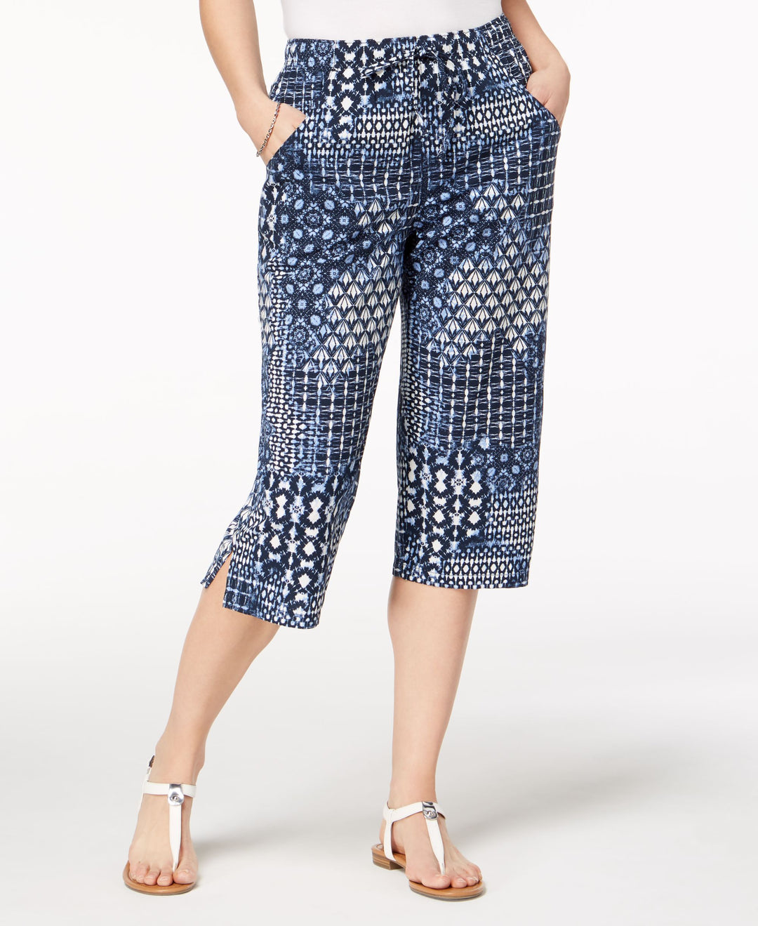 Karen Scott Printed Capri Pants