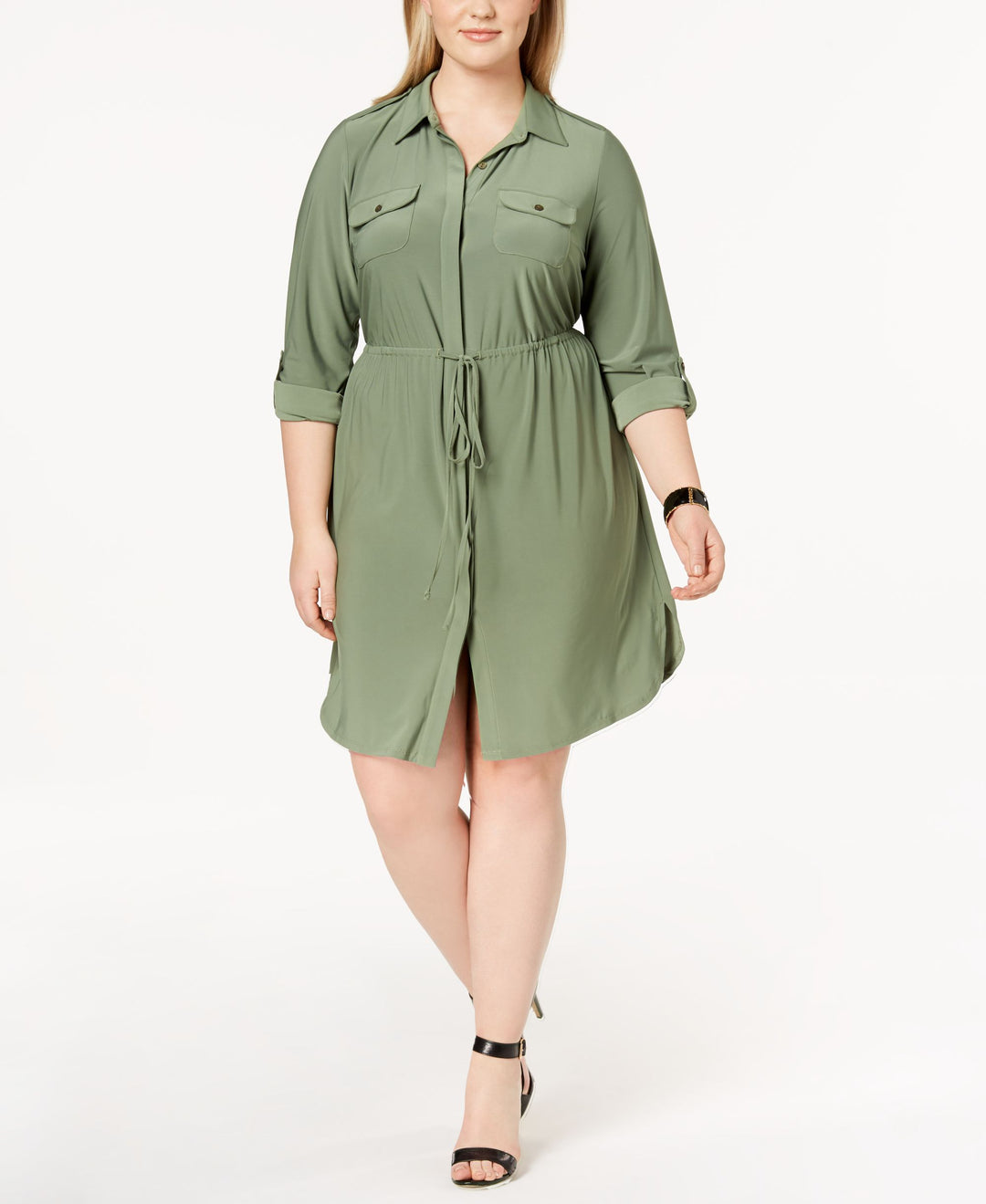 NY Collection Utility Shirtdress