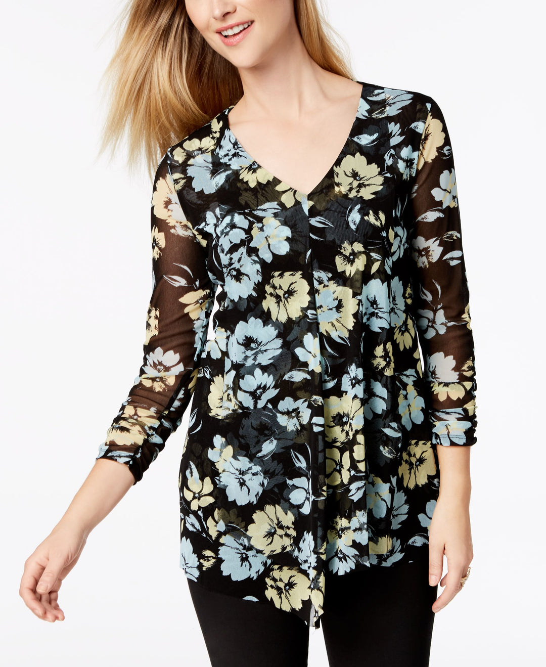 Alfani Draped Asymmetrical Top