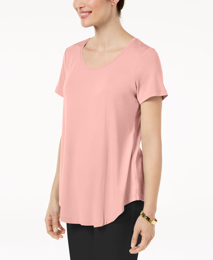 JM Collection Petite Shirttail Hem Top