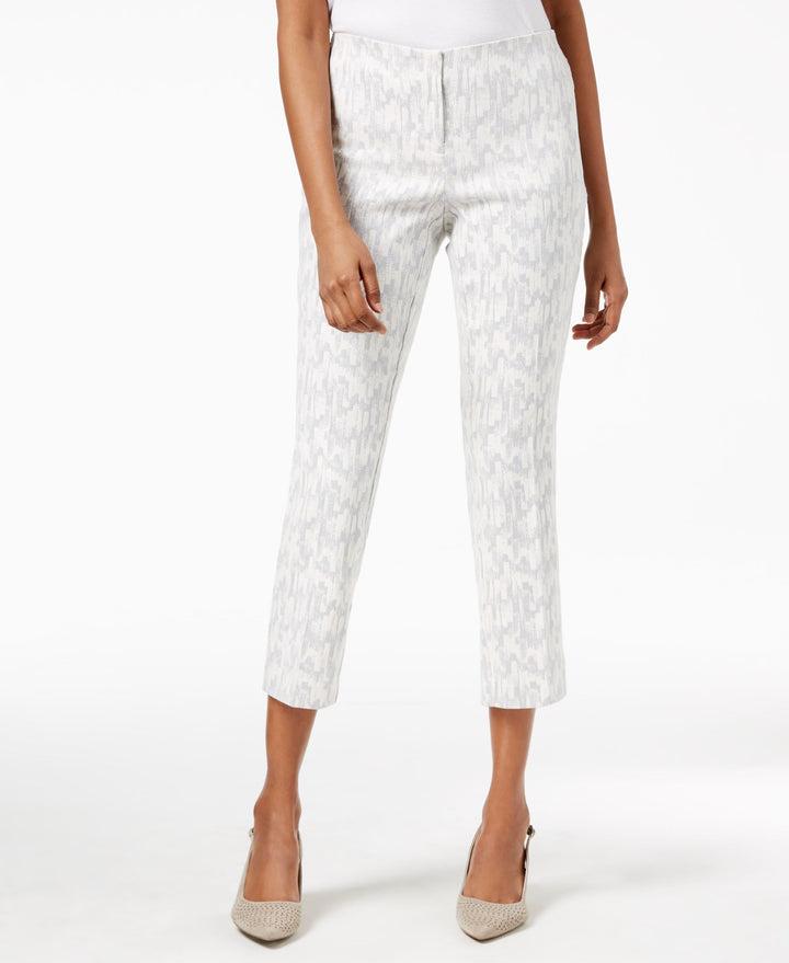 Alfani Metallic Jacquard Capri Pants