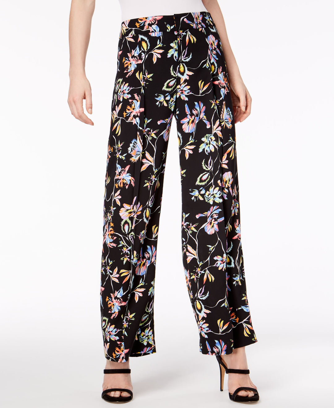 Bar III Printed Wide Leg Pants