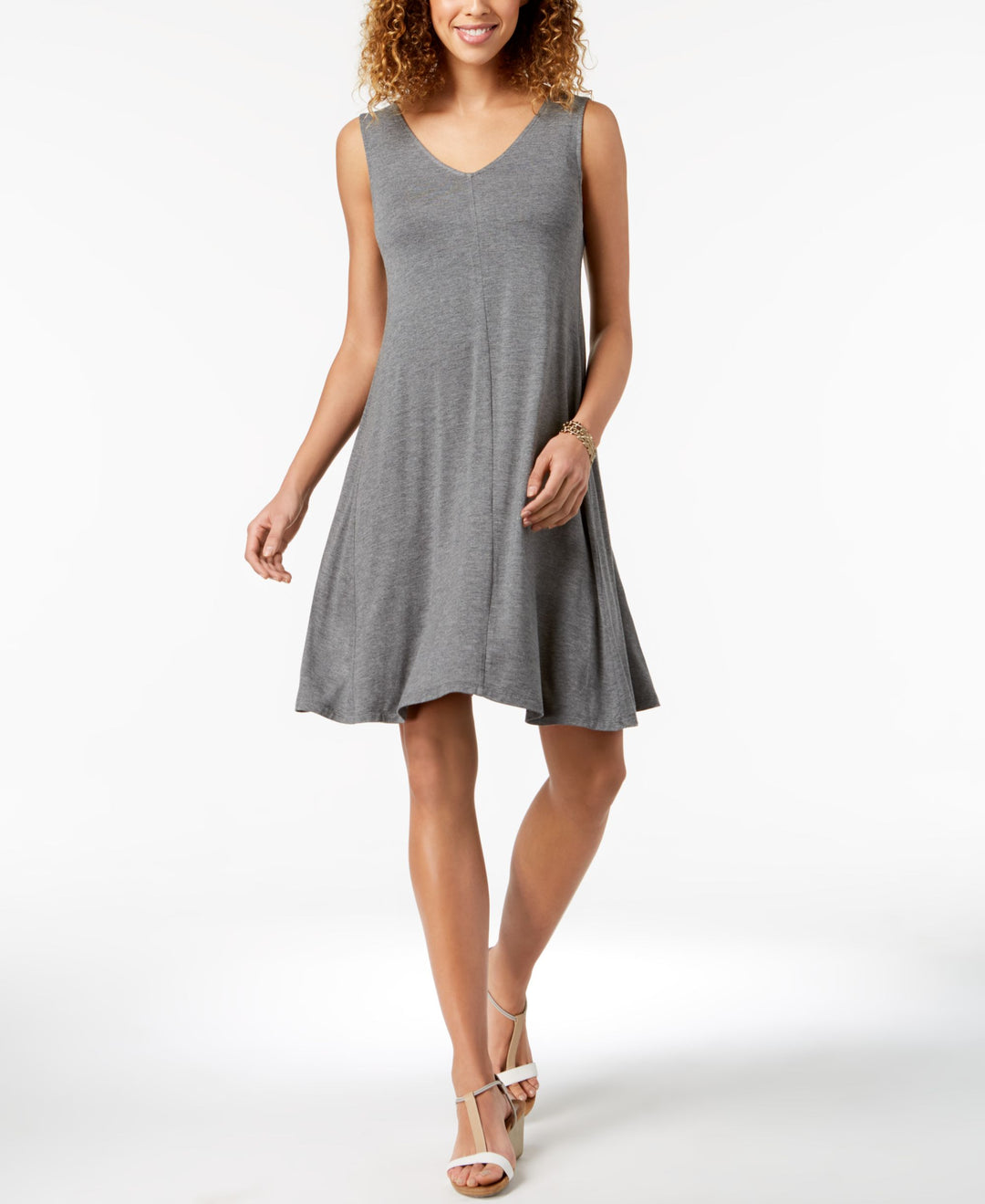 Style & Co Petite Cross Back Swing Dress