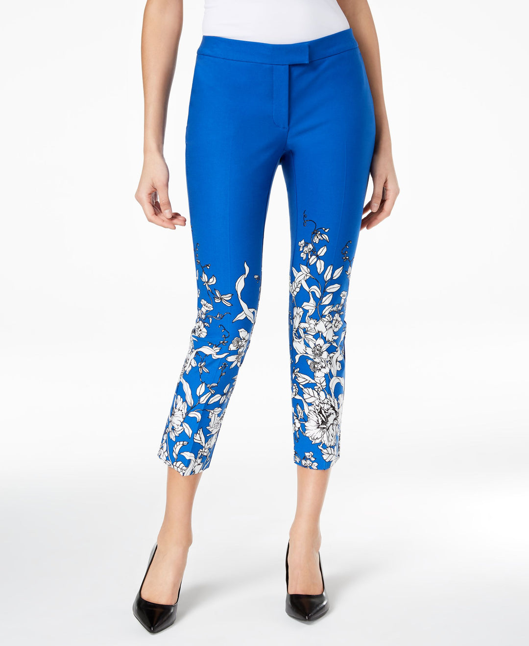 Alfani Printed Ankle Skinny Pants