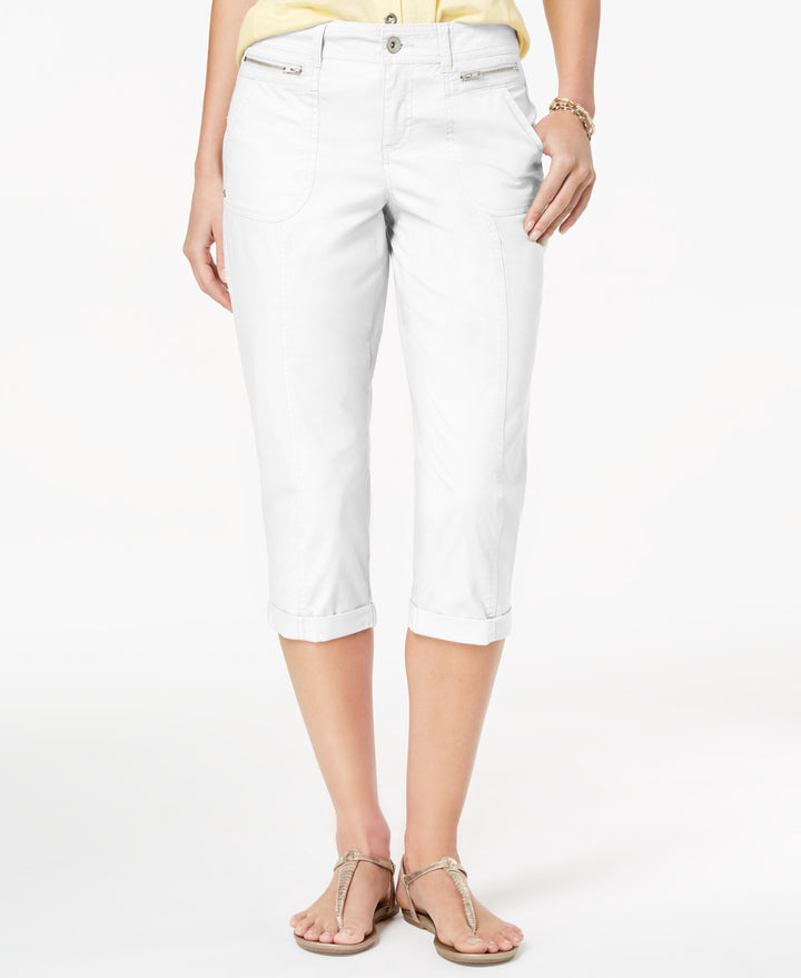 Petite Cuffed Capri Pants