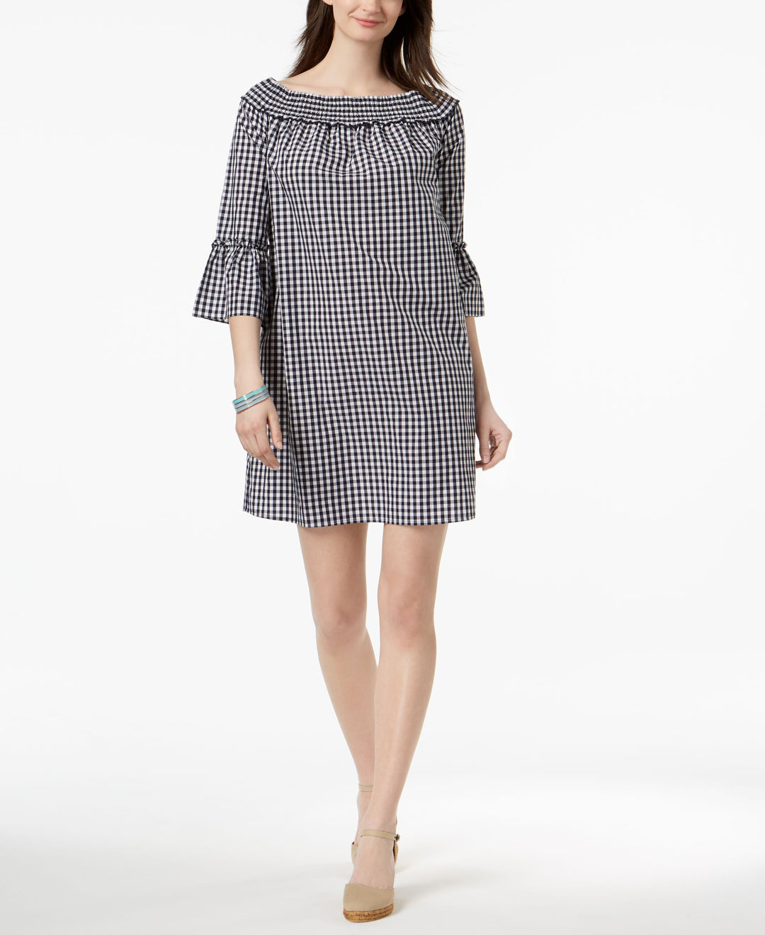 Charter Club Cotton Off The Shoulder Shift Dress