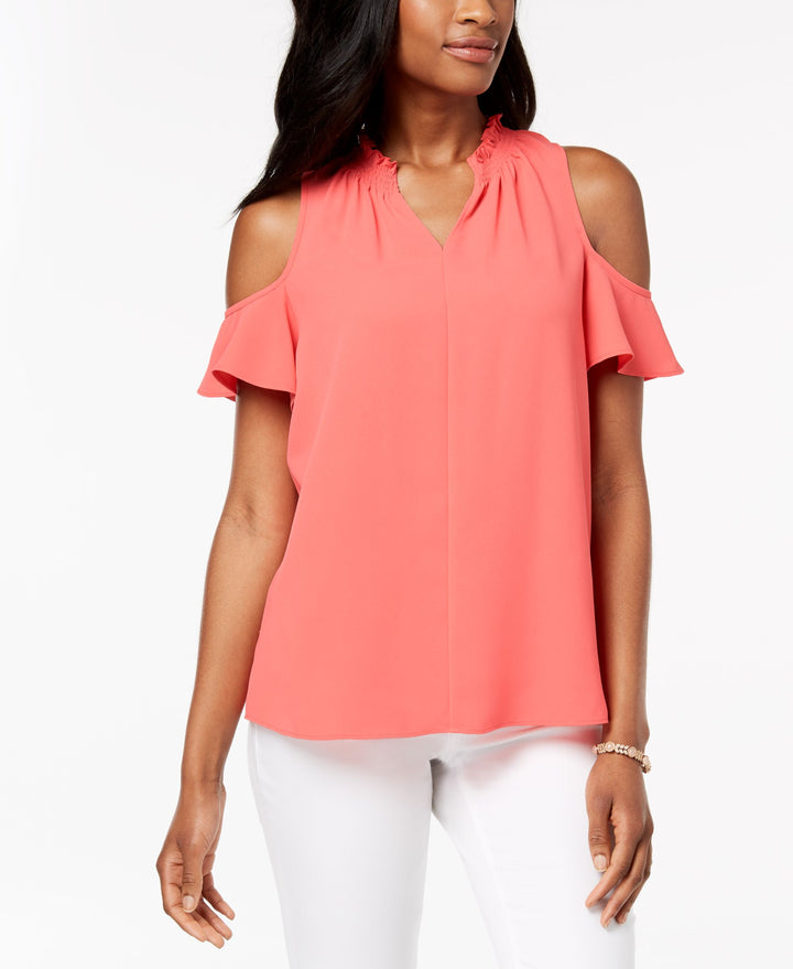 Charter Club Seamed Cold Shoulder Top