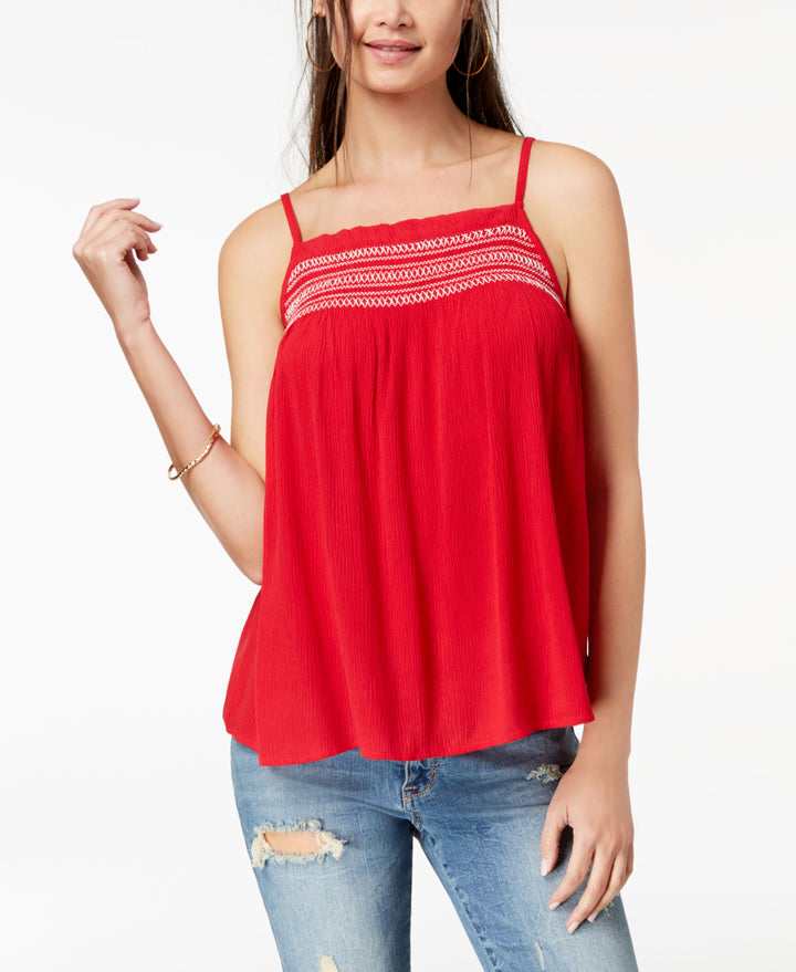 by Ikeddi Juniors' Embroidered Smocked Tank Top