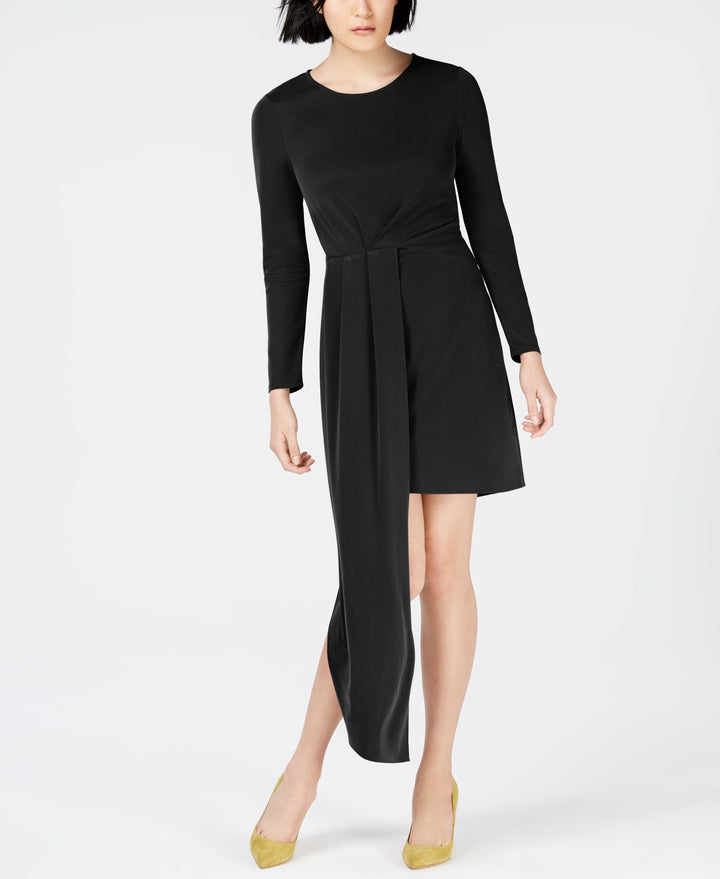 Bar III Pleated Asymmetrical Dress