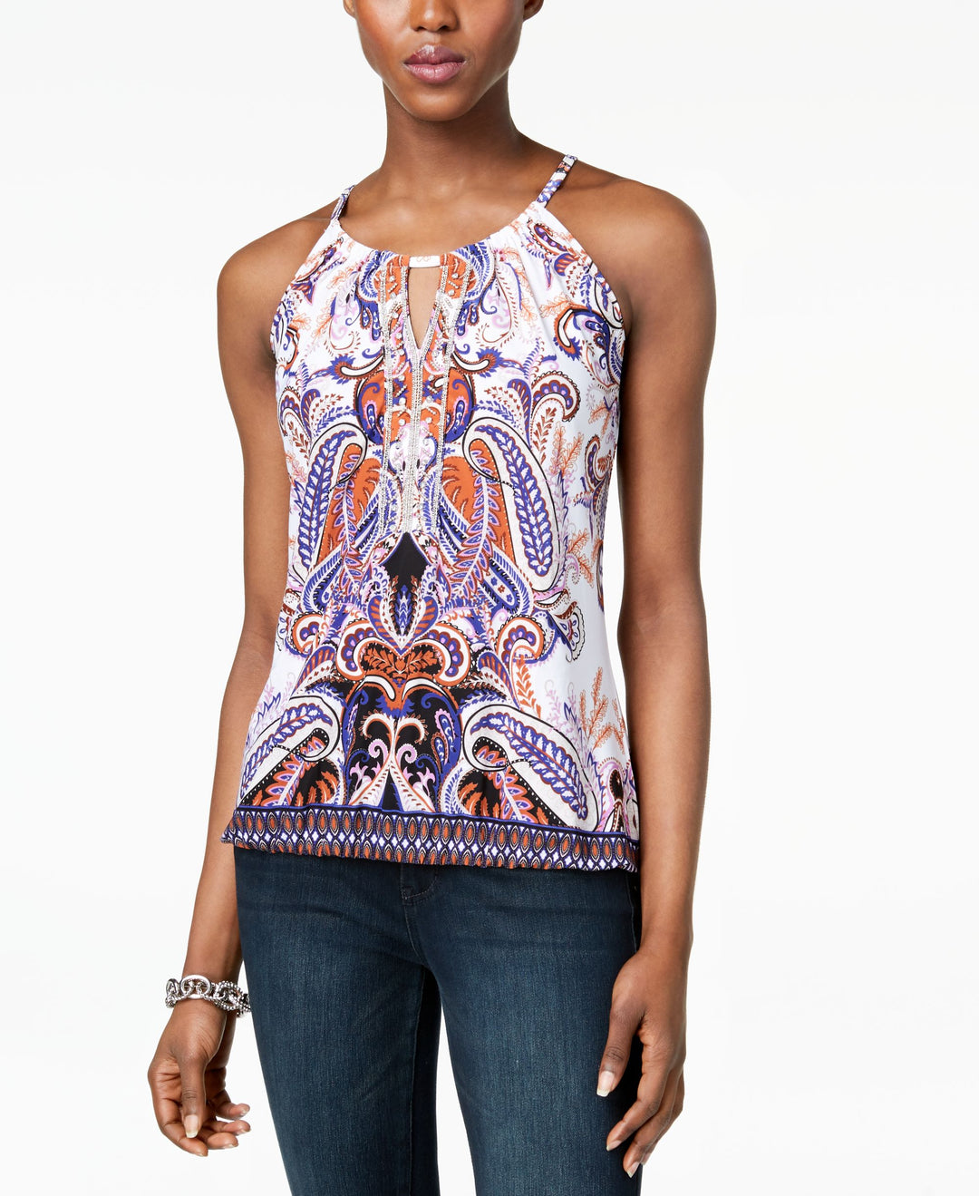 Embellished Halter Top