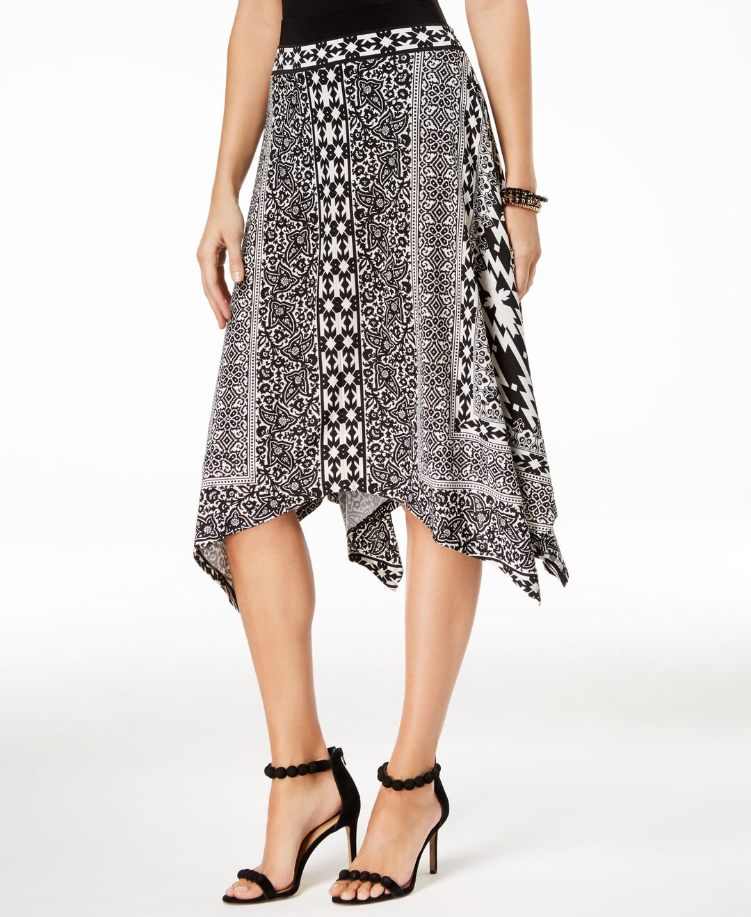 Handkerchief Hem Midi Skirt