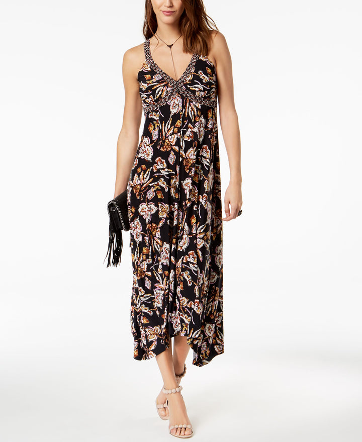 Printed Handkerchief Hem Dress