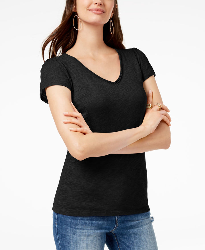 Cotton V Neck T-Shirt