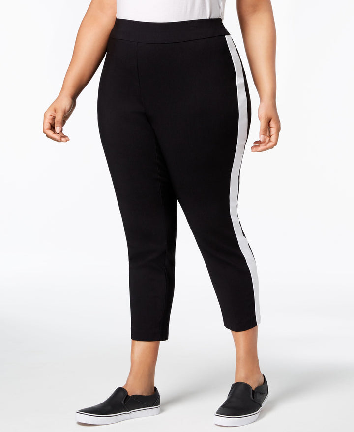 Plus Size Racing Stripe Skinny Pants