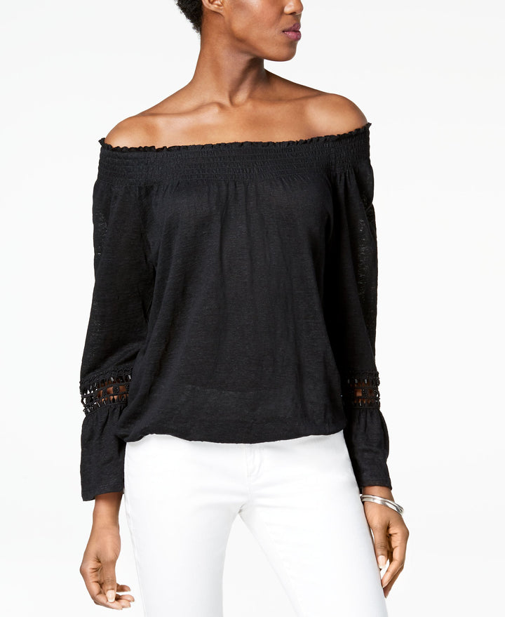 Linen Peasant Top