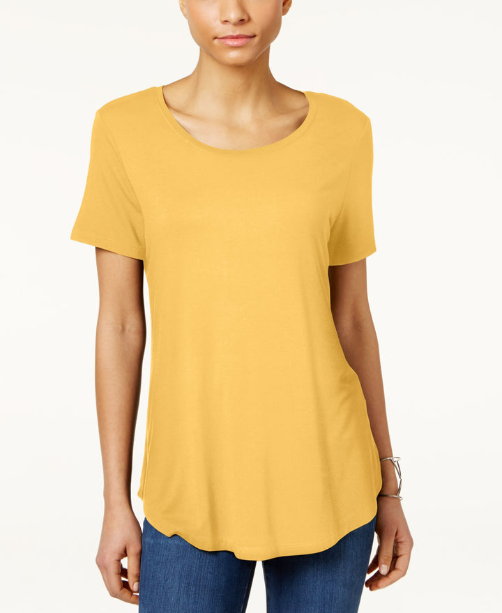 JM Collection Petite Shirttail Hem Top