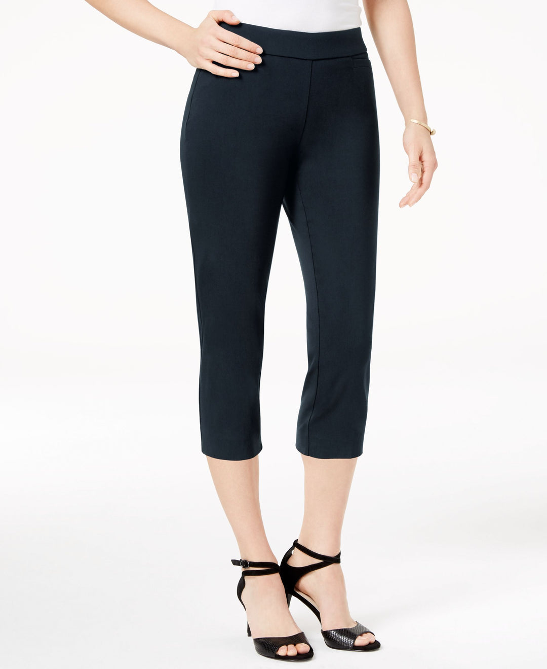 JM Collection Petite Pull On Capri Pants