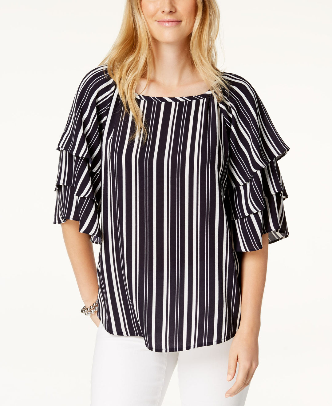 Charter Club Tiered Sleeve Top