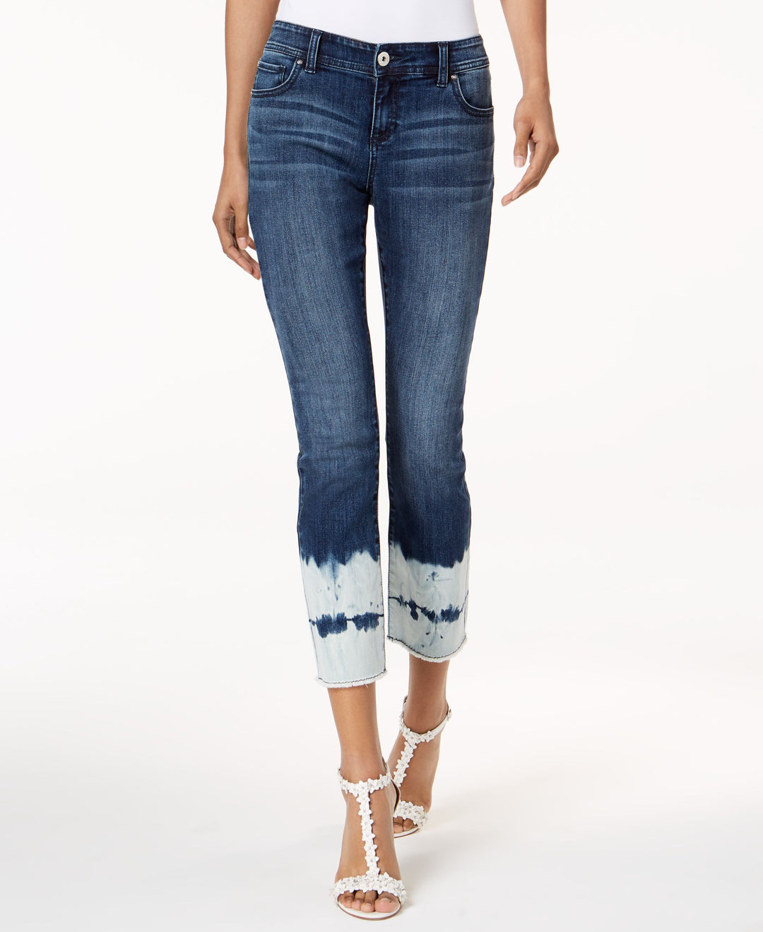 Cropped Tie Dyed Jeans