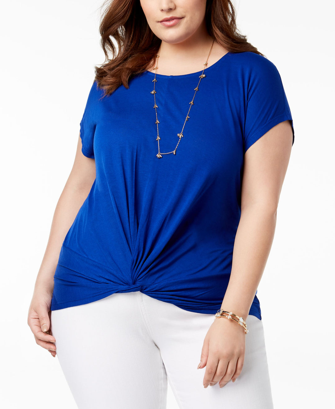 Plus Size Twist Hem T-Shirt