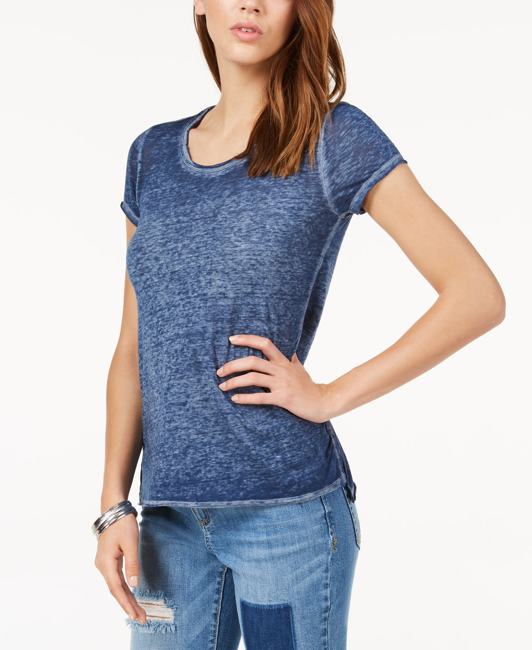 Crew Neck High Low T-Shirt