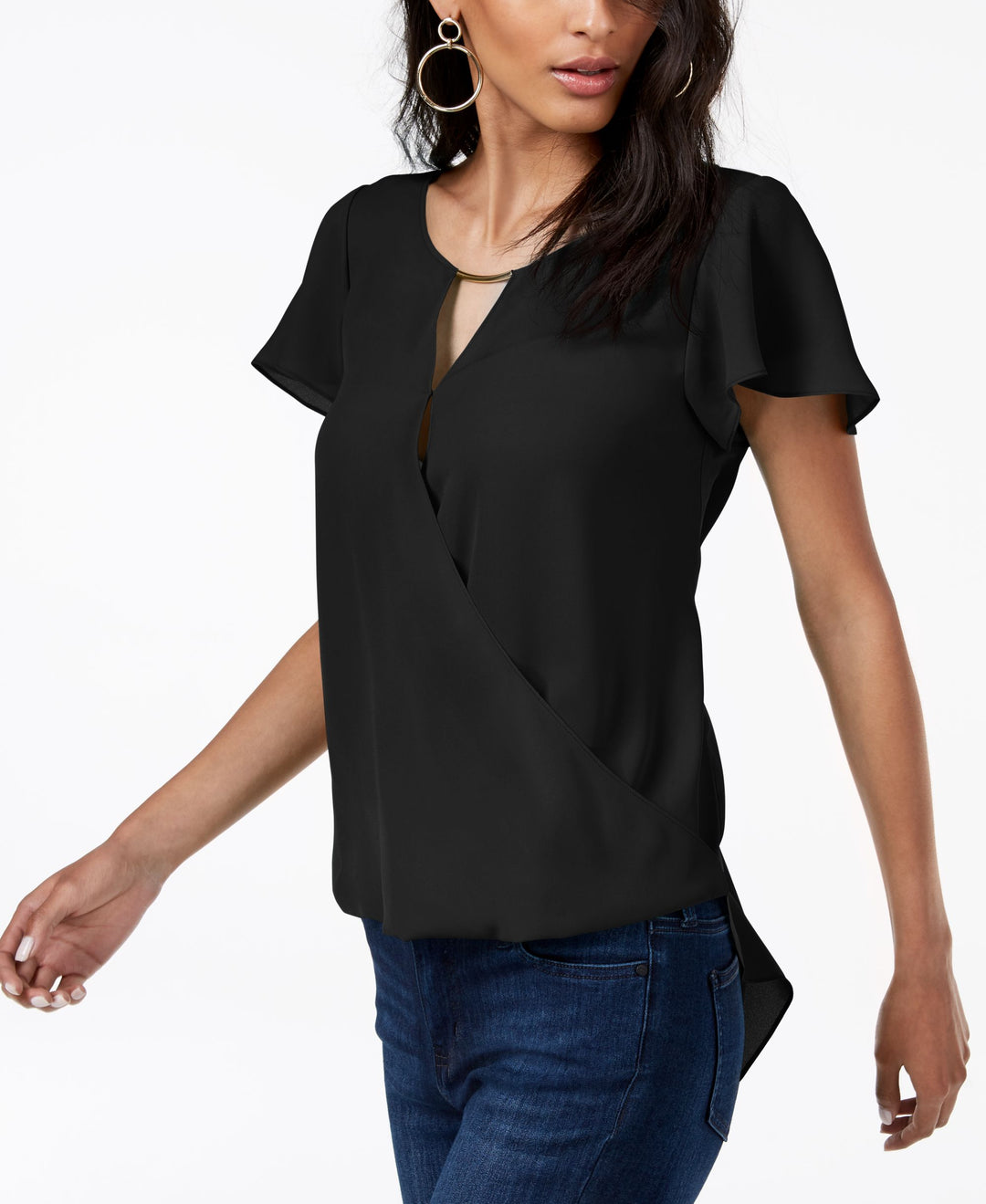 High Low Hardware Detail Top