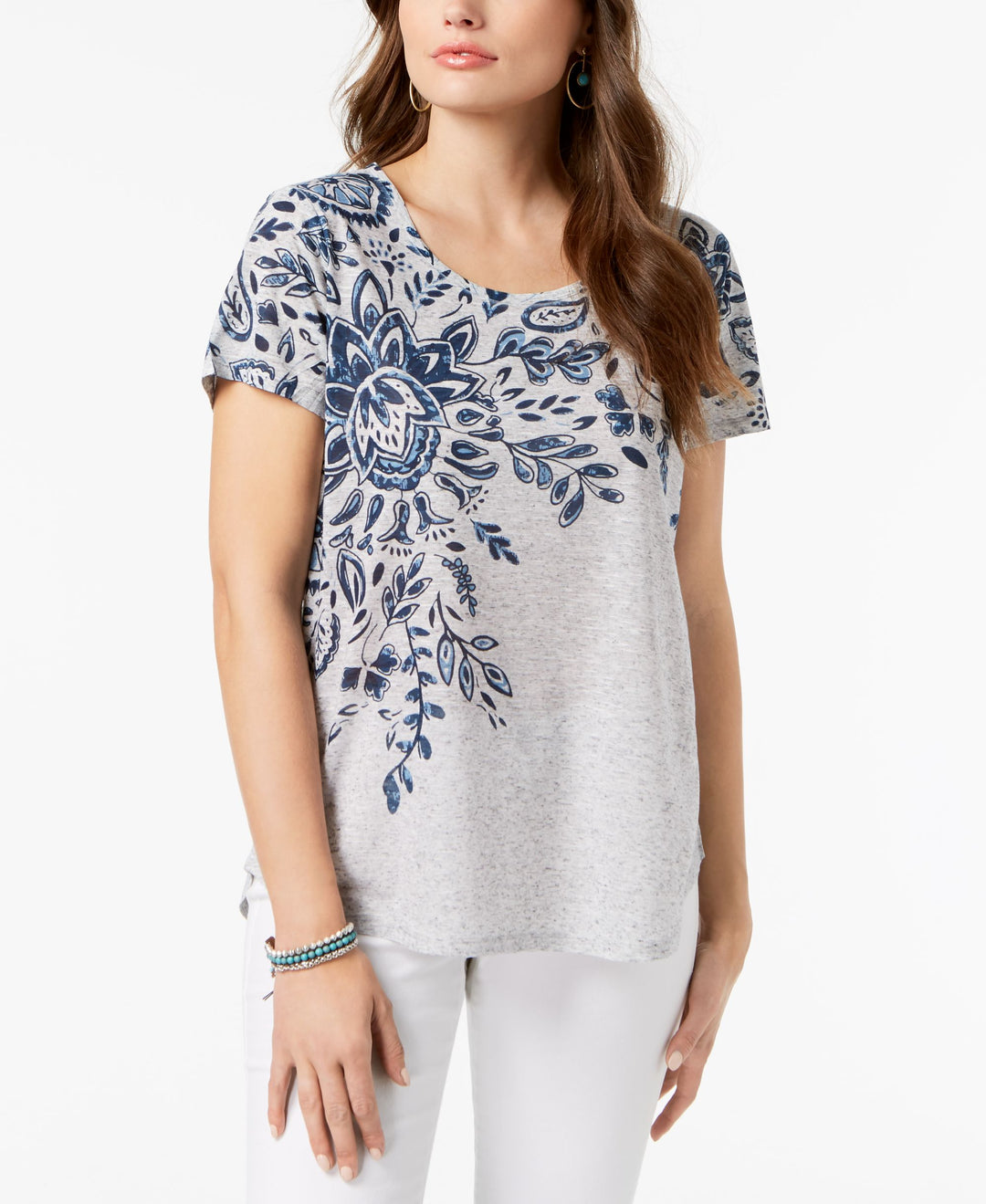 Style & Co Floral Print T-Shirt