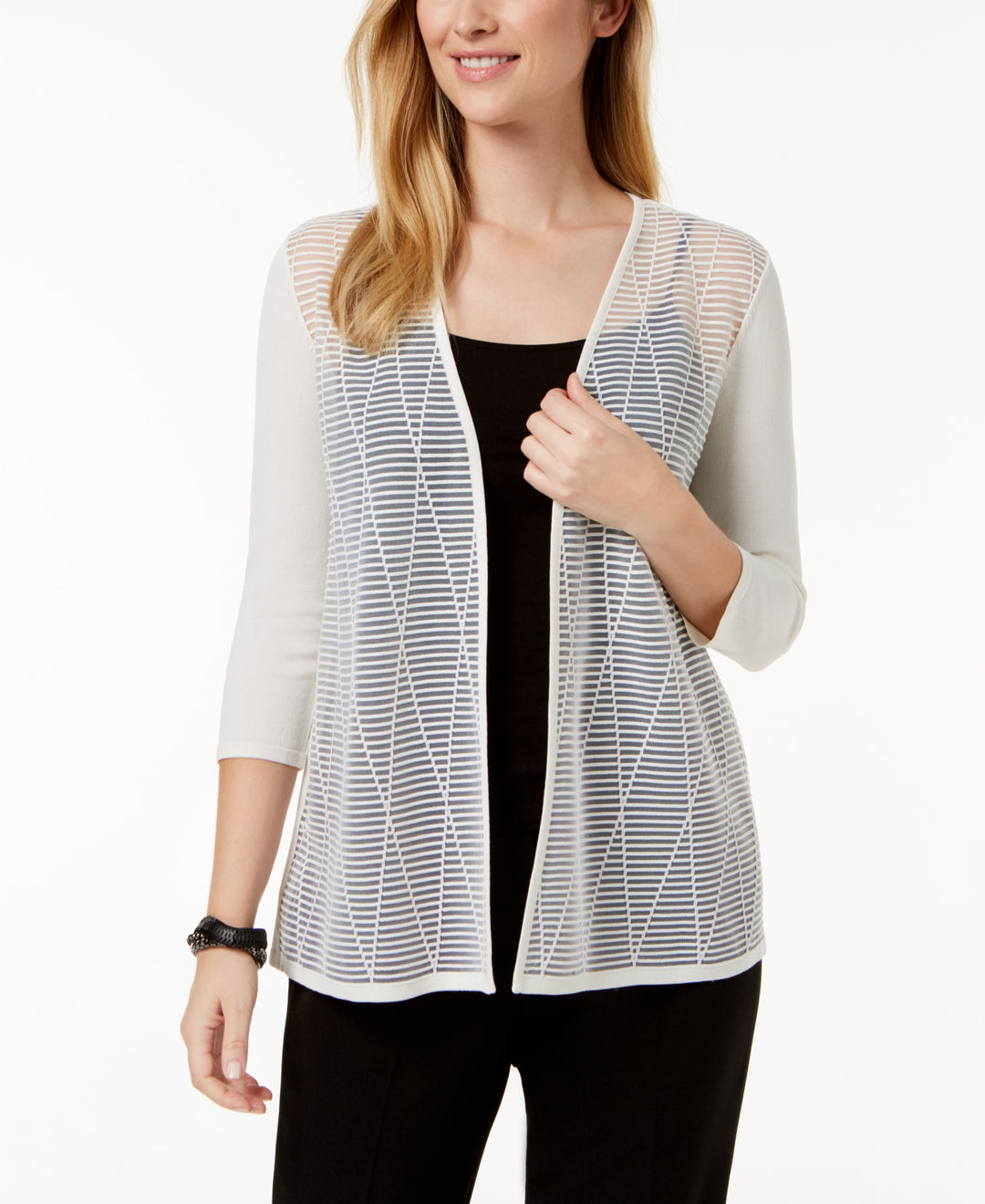 Charter Club Sheer Front Sweater