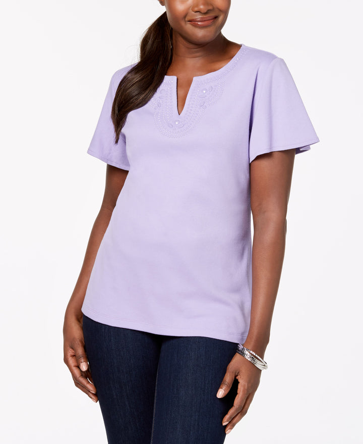 Cotton Embellished Top
