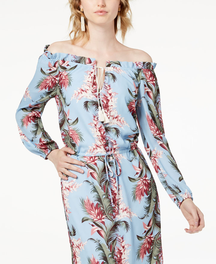 Maison Jules Off The Shoulder Floral Print Dress