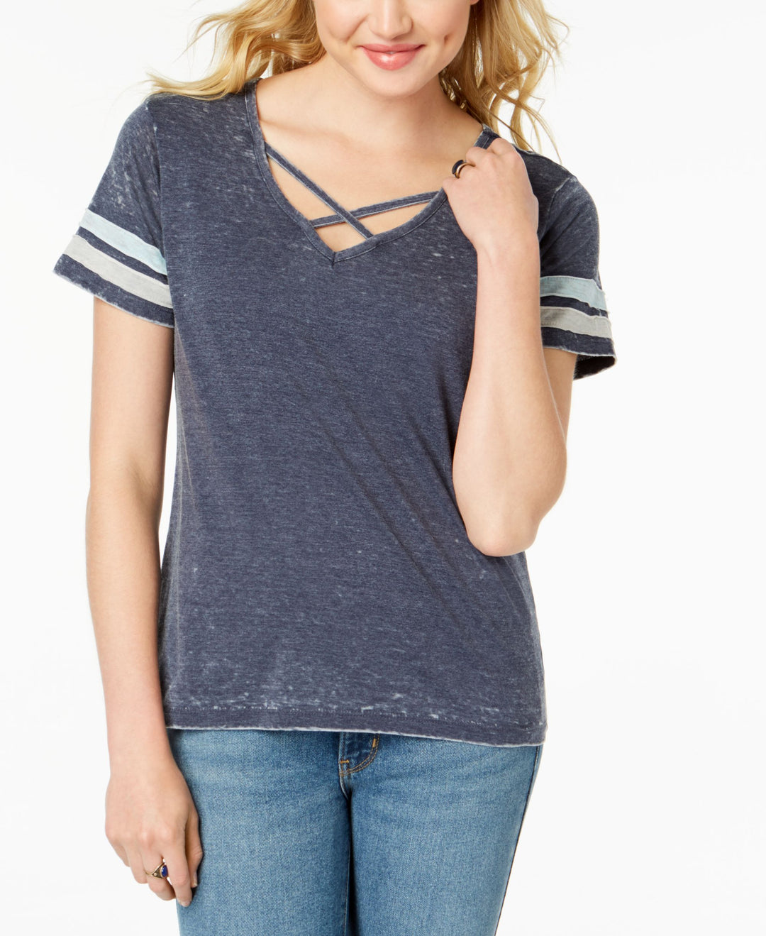 by Ikeddi Juniors' Crisscross Football T-Shirt