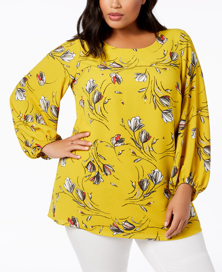 Alfani Plus Size Blouson Sleeve Tunic