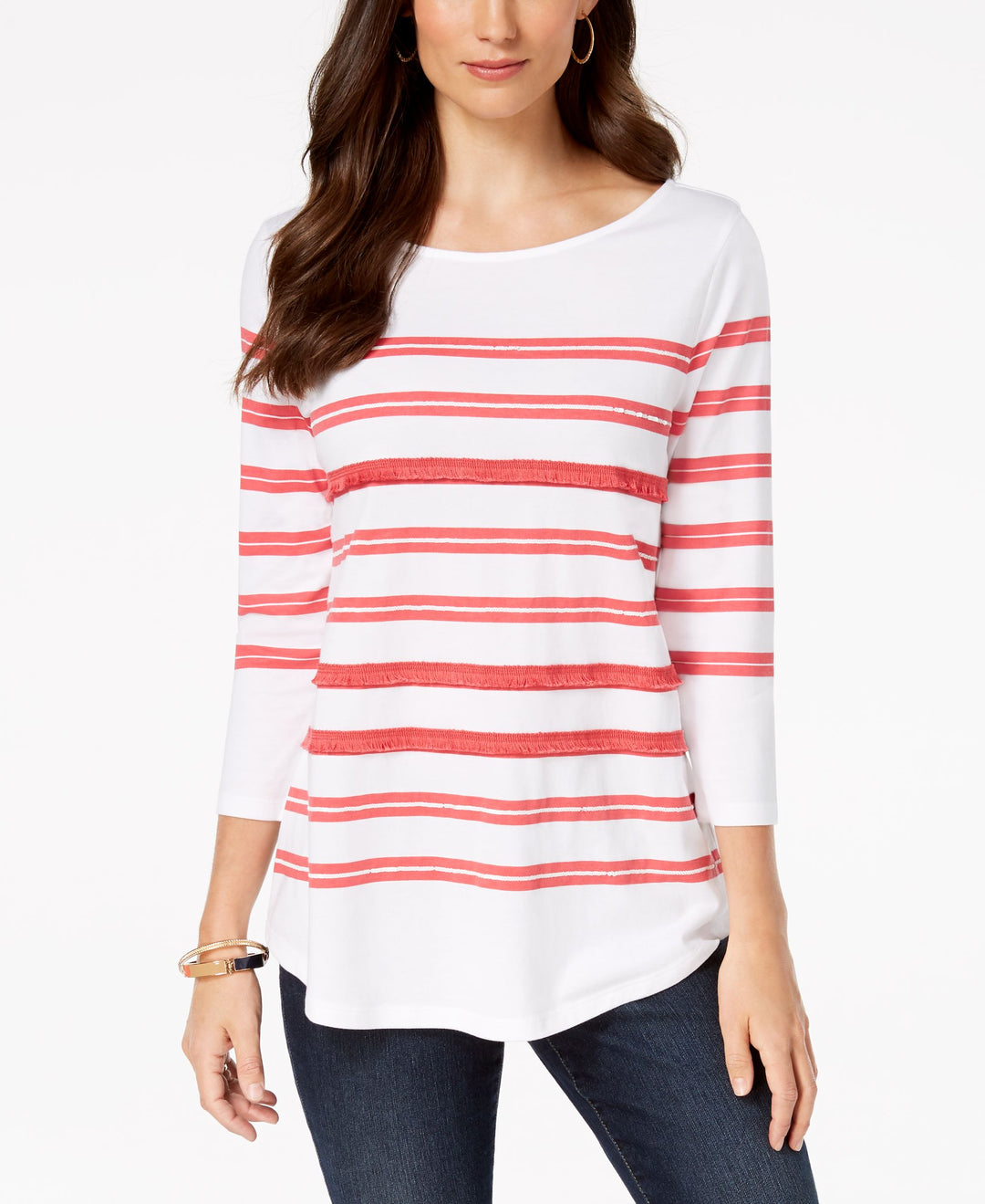 Charter Club Sequin Striped Top