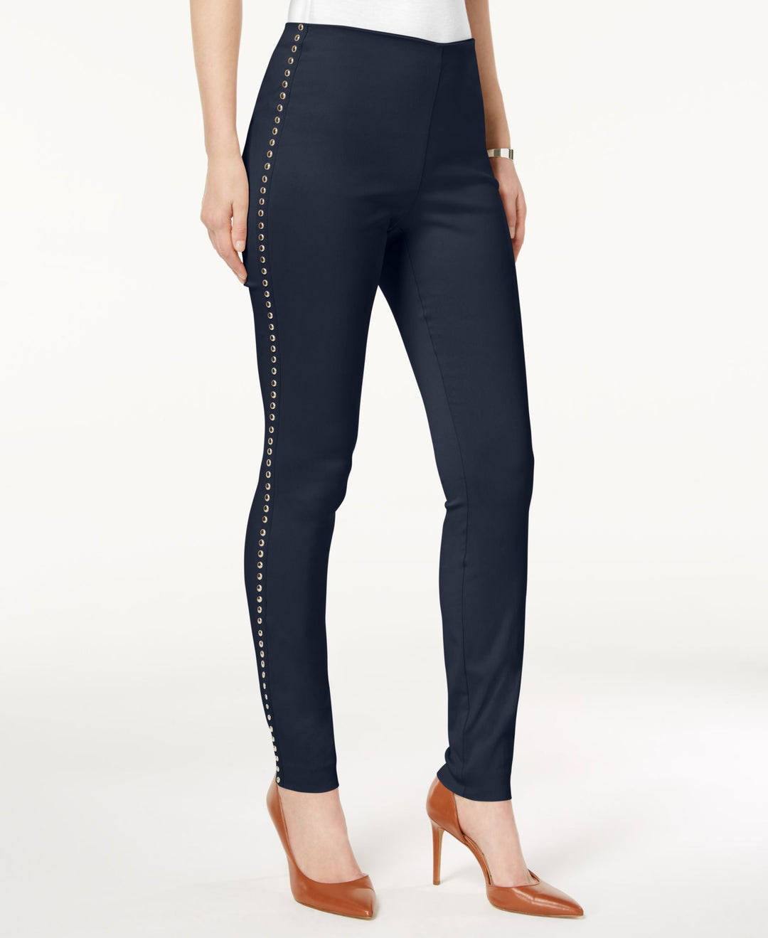 Studded Pull On Skinny Pants