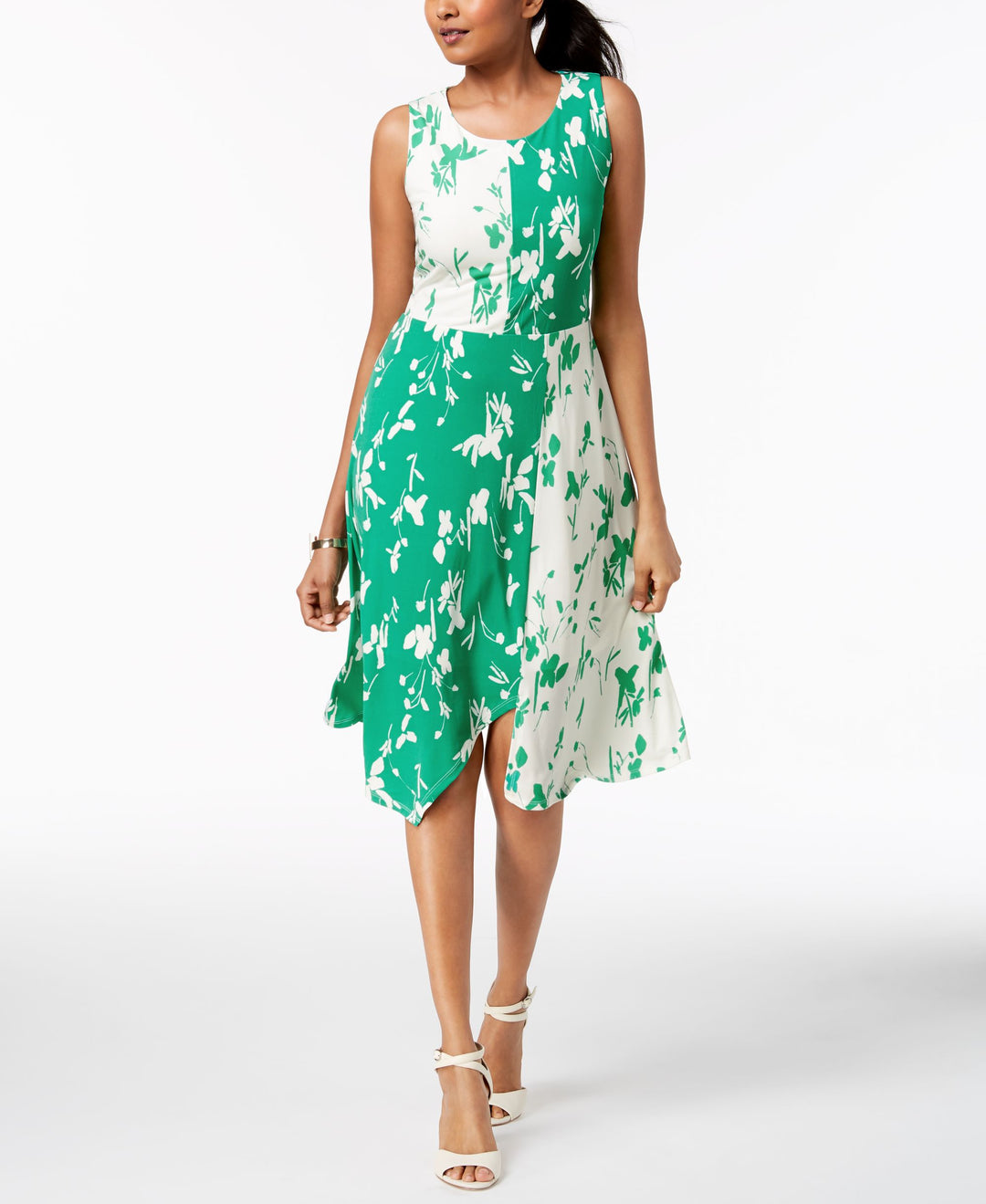 Alfani Asymmetrical Colorblocked Dress