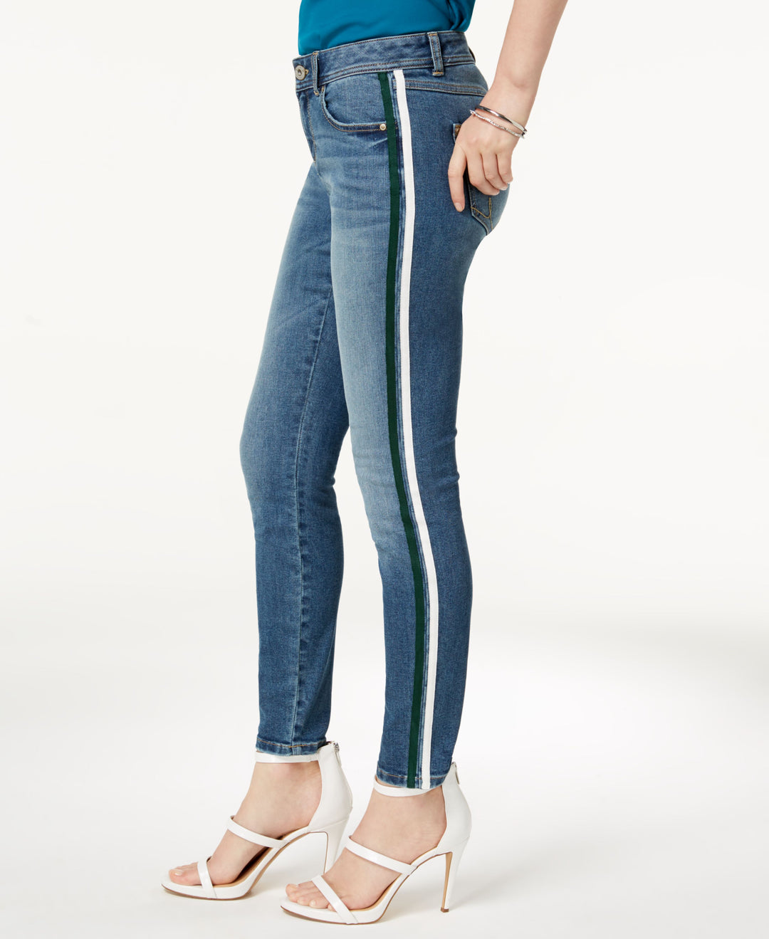 Striped Skinny Jeans