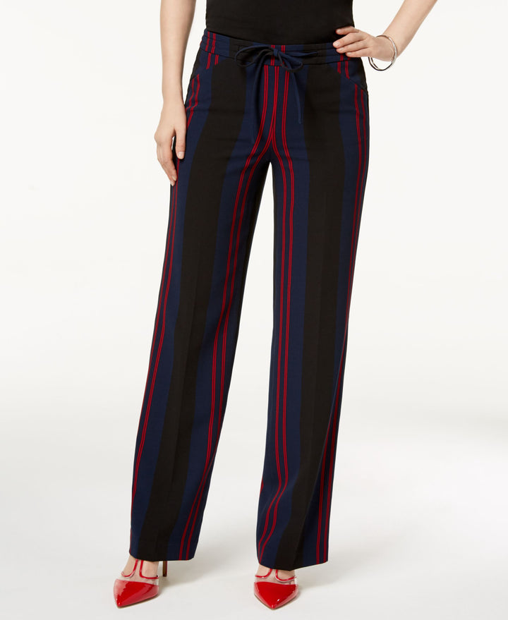 Petite Striped Wide Leg Pants