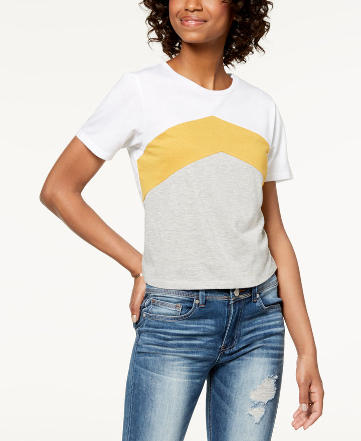 by Ikeddi Juniors' Colorblocked Chevron-Stripe T-Shirt