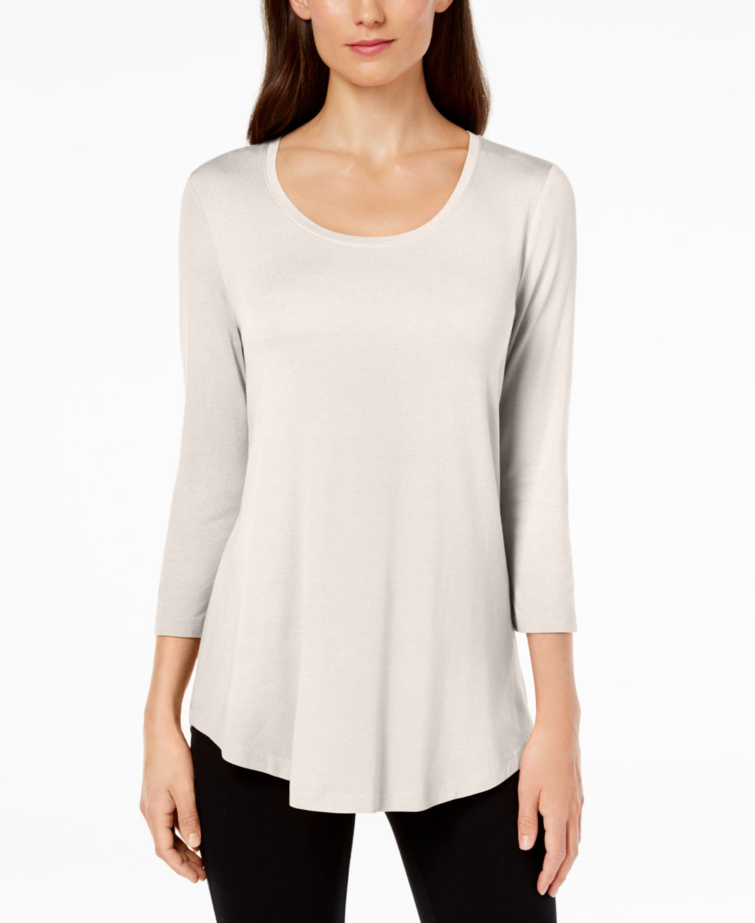 JM Collection Scoop Neck Top