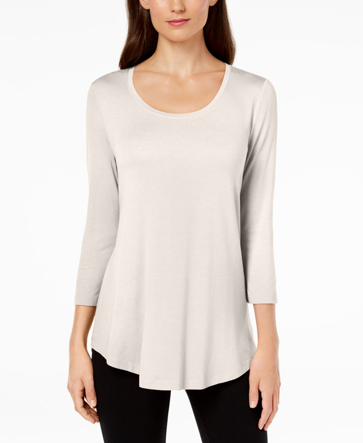 JM Collection Scoop Neck Top
