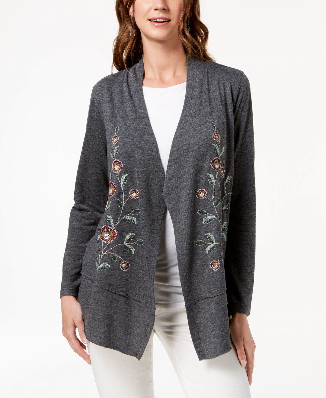 Style & Co Embroidered Cardigan