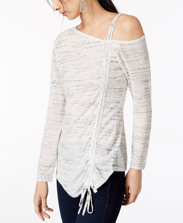 Drawstring One Shoulder Top
