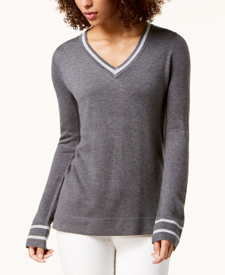 Metallic Trim Sweater
